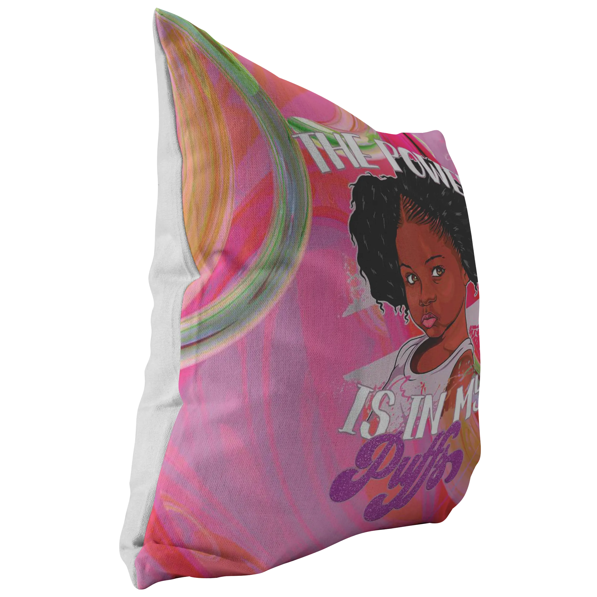 The Power is in your Puff Pillow (Pink)