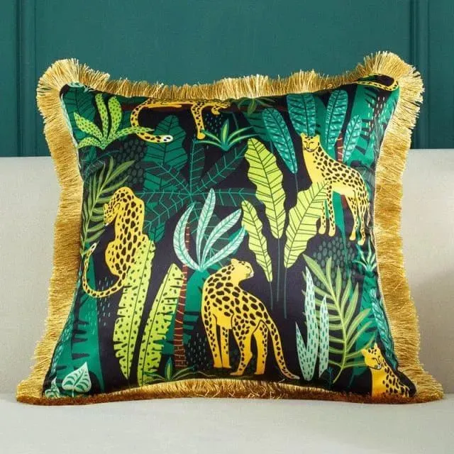 The Royal Animal Collection Printed Throw Cushion Pillow Cover