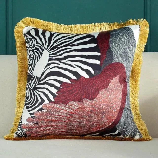 The Royal Animal Collection Printed Throw Cushion Pillow Cover