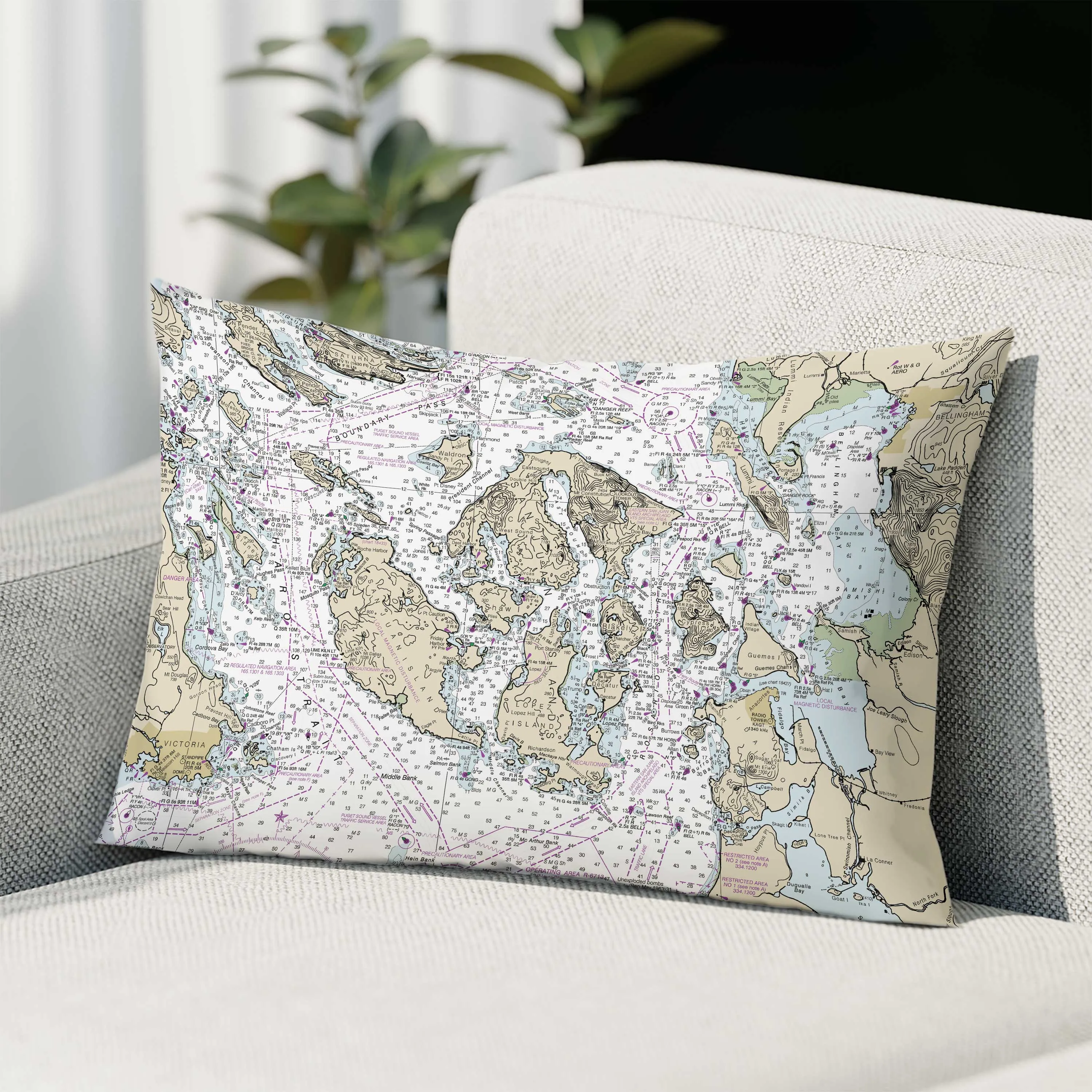 The San Juan Islands Rectangle Pillow Cover