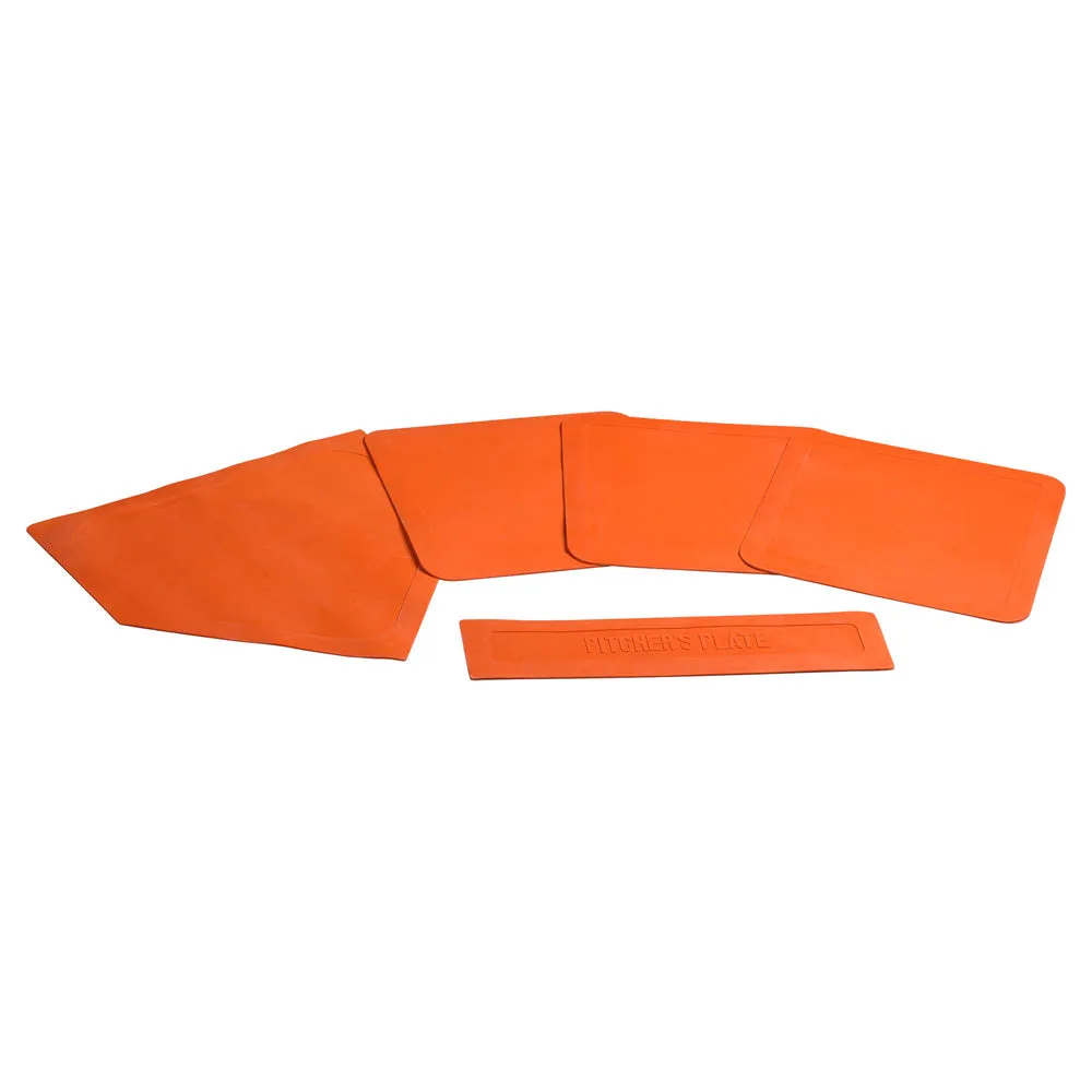 Throw Down Rubber Bases (Set of 5) - Orange