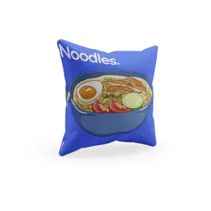 Throw Pillow Cover With Blue Pop Art Noodle Design For Playroom Decor or Girls Room Decor