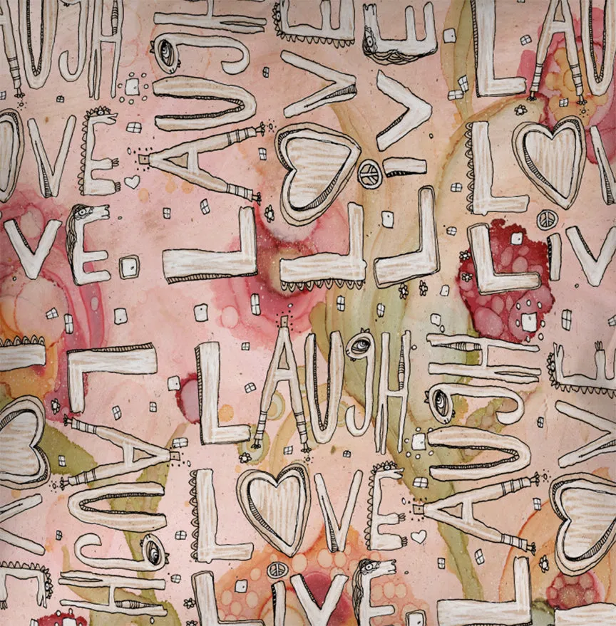 Throw Pillow 'Laugh. Love. Live'