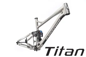 Titan V3.2 Frameset - Medium Tint Raw With Charcoal Decals, FOX Float X2 Performance Shock, Headset