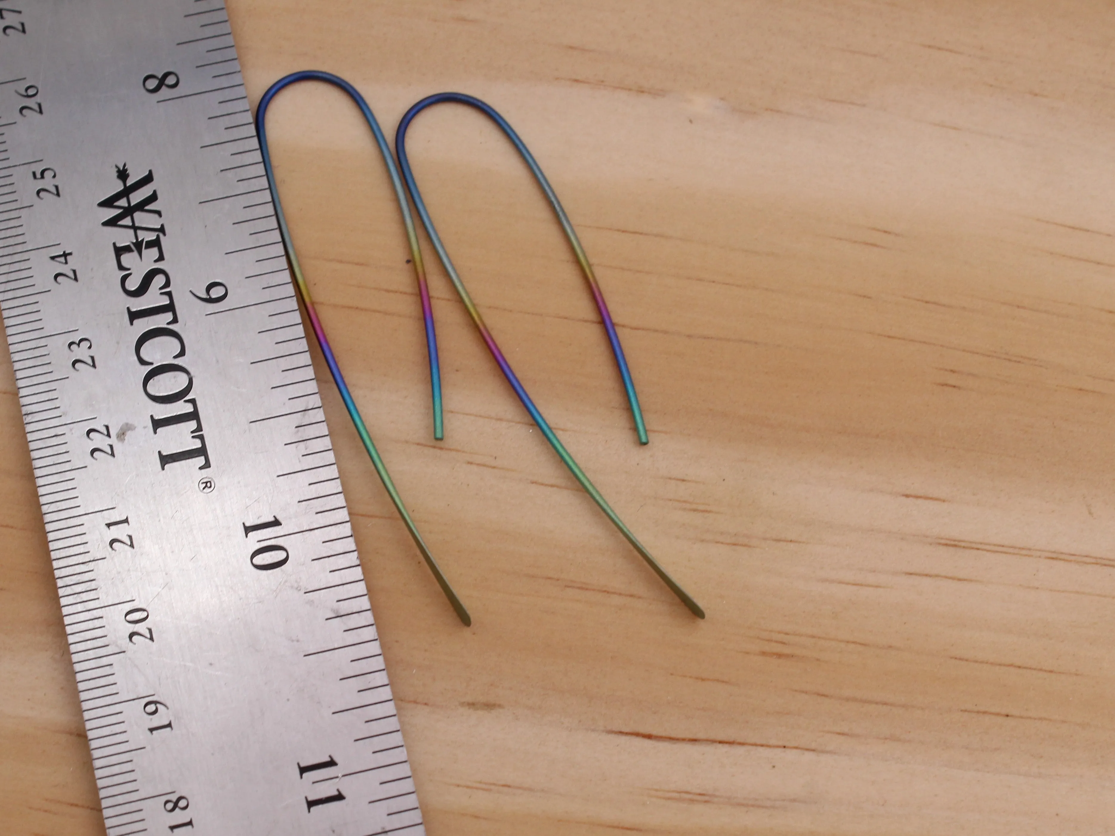 Titanium Hook Earrings - Extra Long   18 gauge