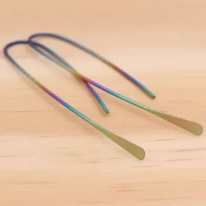 Titanium Hook Earrings - Extra Long   18 gauge