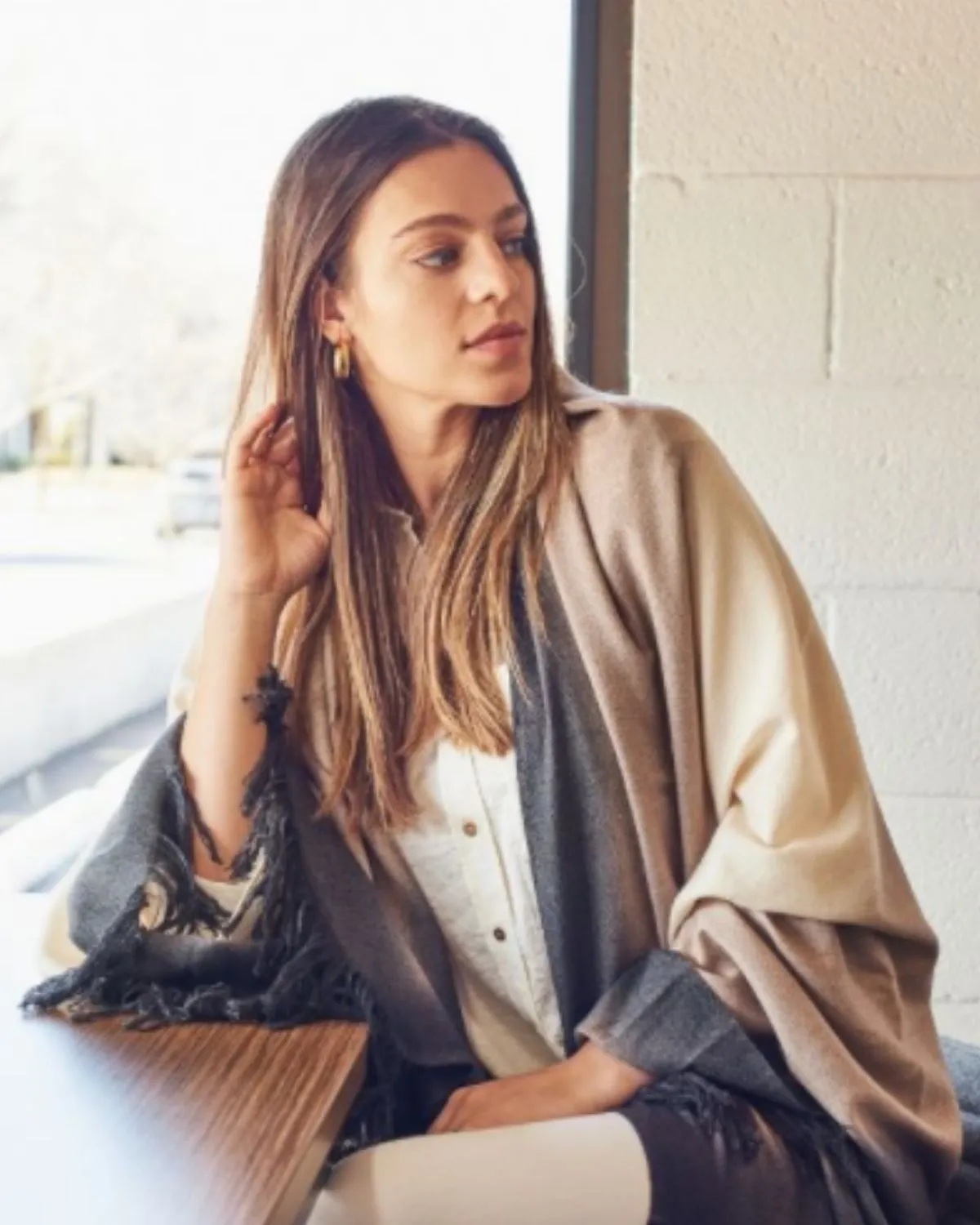 Toast Merino Wool Throw / Scarf