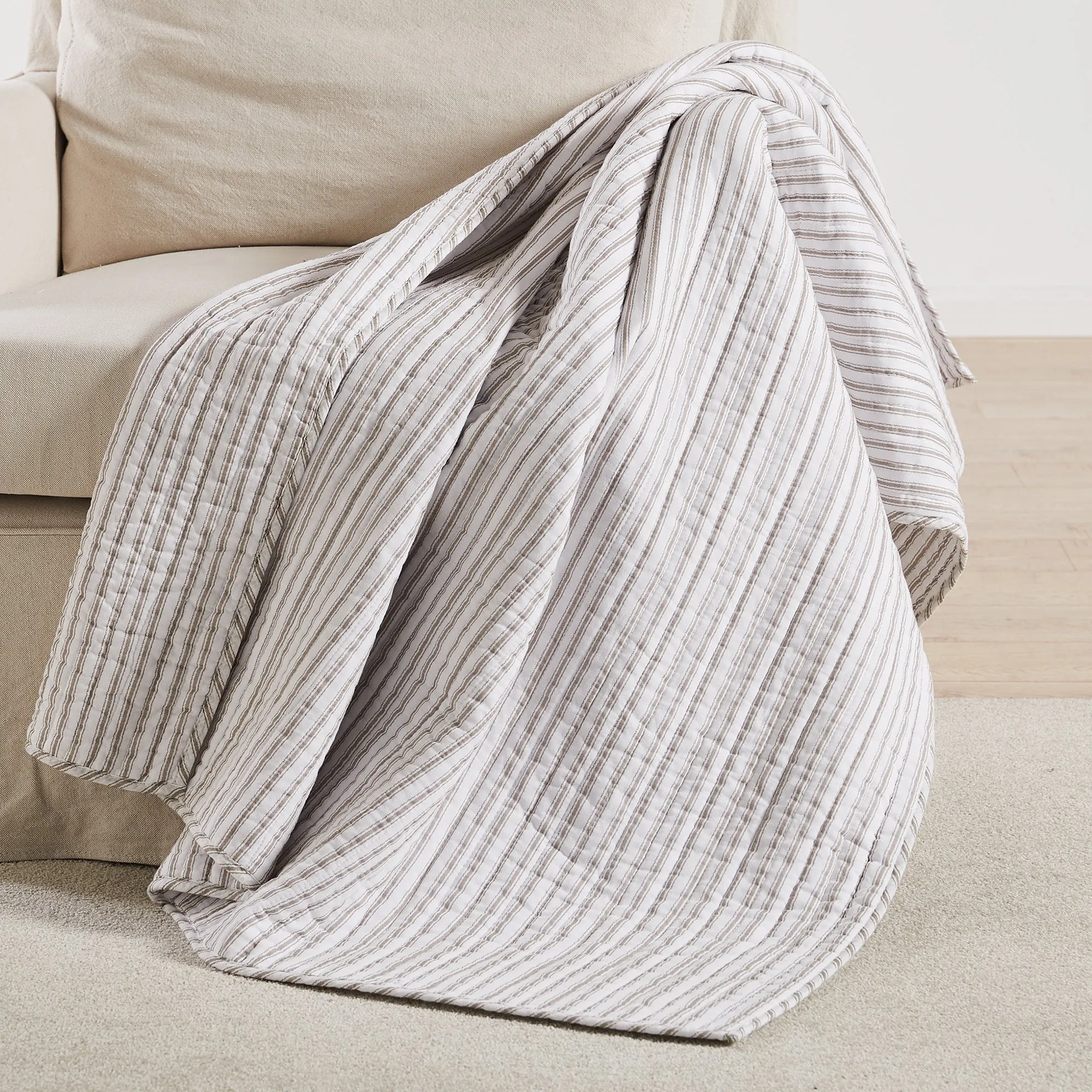 Tobago Stripe Quilted Throw