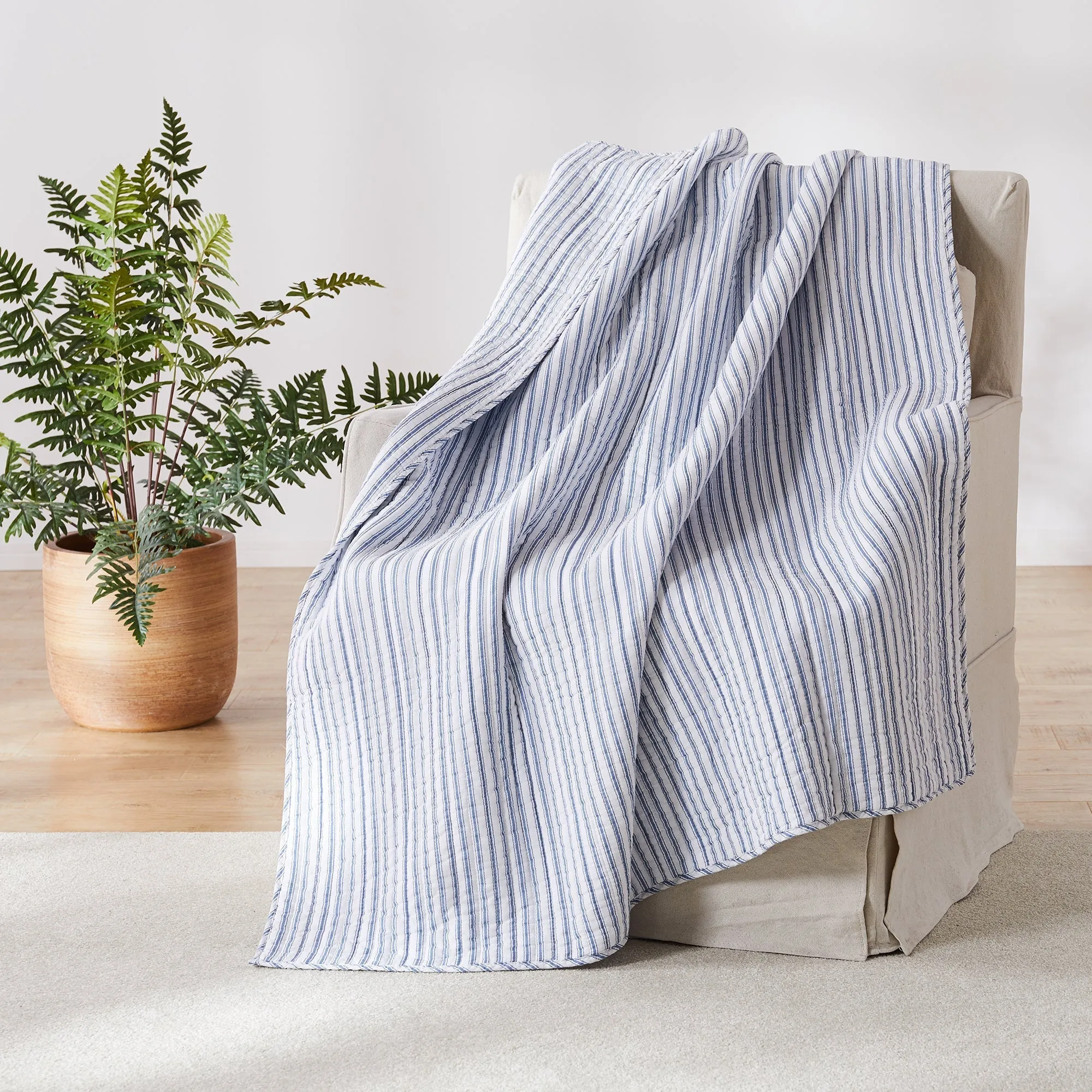 Tobago Stripe Quilted Throw