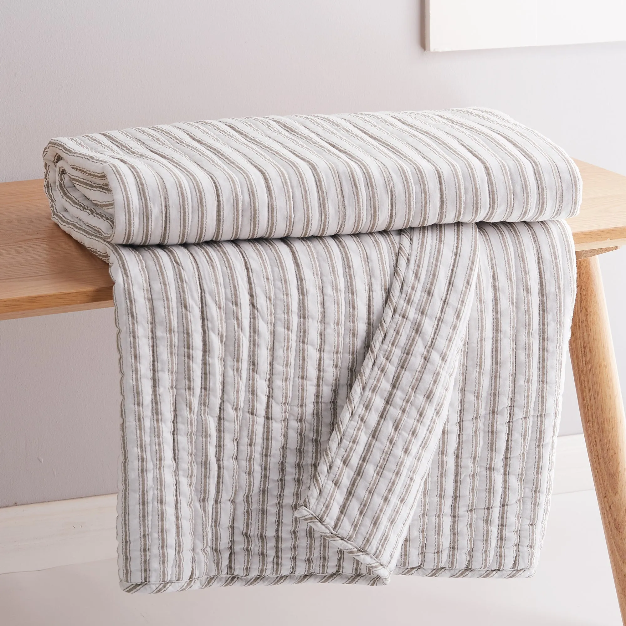 Tobago Stripe Quilted Throw
