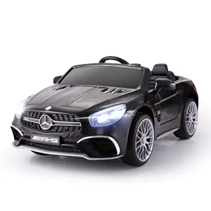 TOBBI 12V Licensed Mercedes Benz Kids Car Electric Ride On Car Motorized Vehicle with Remote Control, 2 Powerful Motors, LED Lights, MP3 Player/USB Port/TF Interface, Black