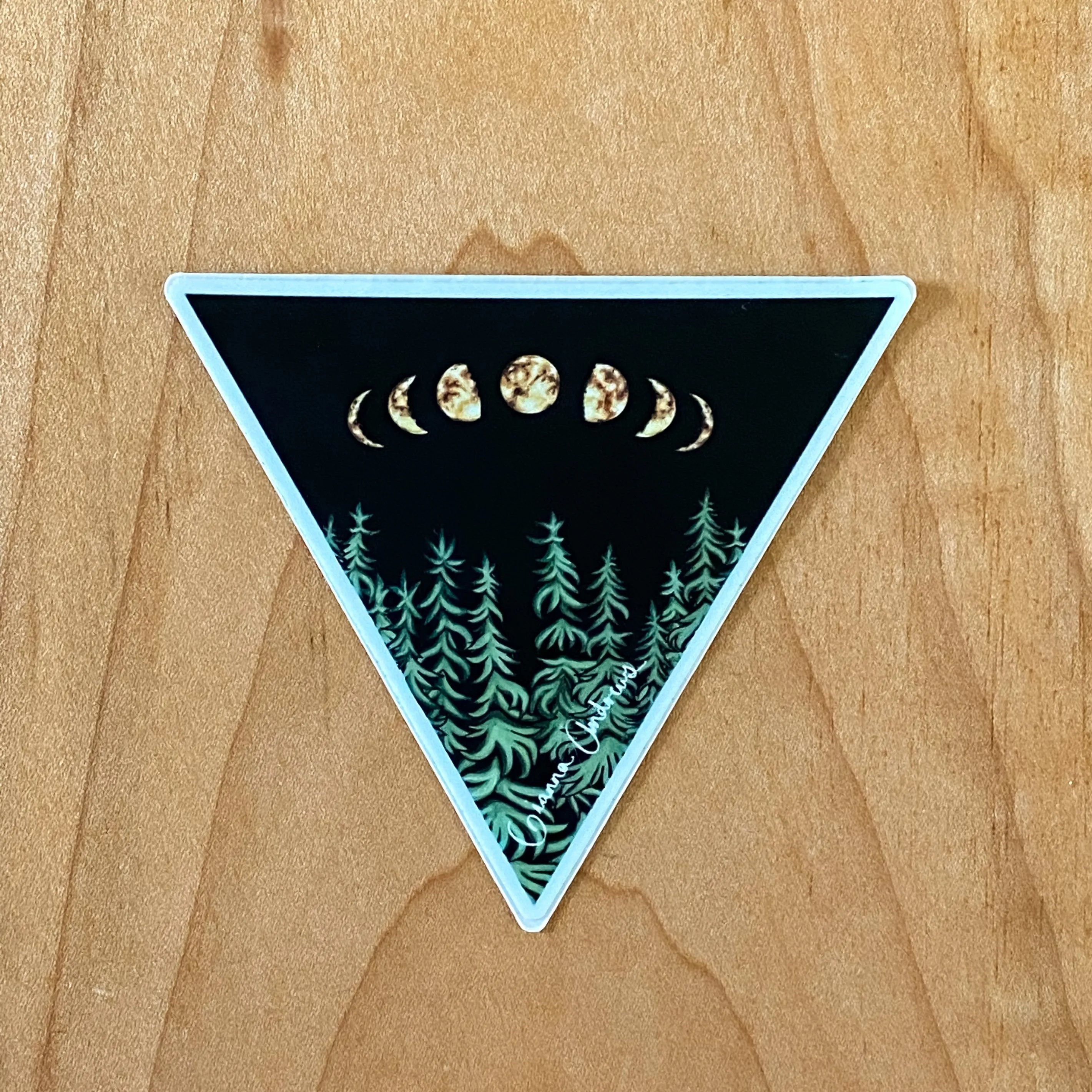 Triangle Trees Sticker