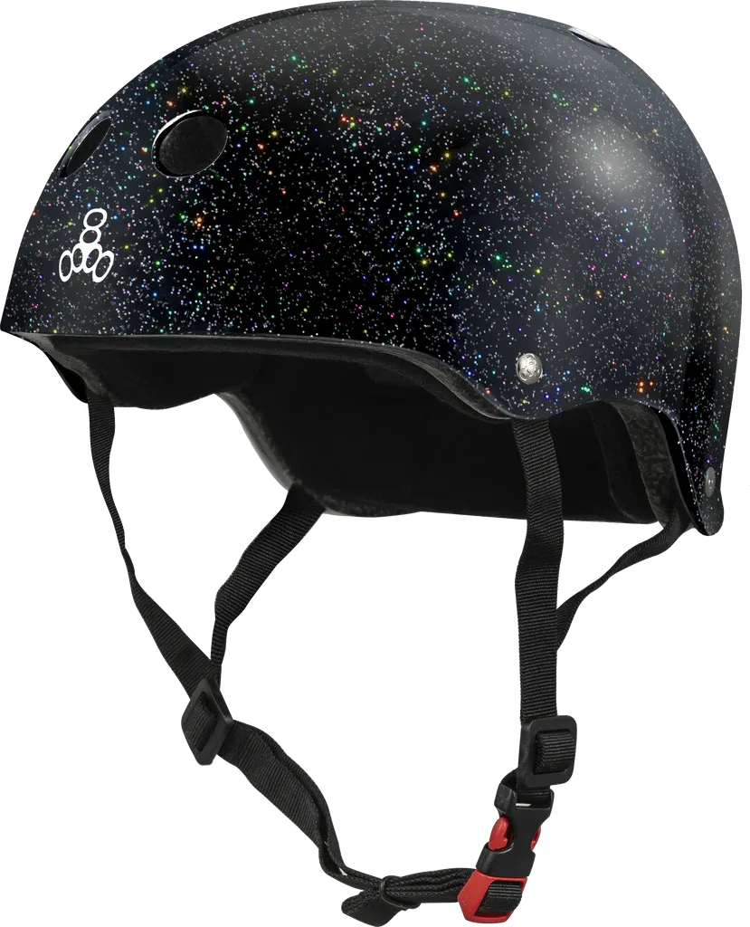 Triple 8 Certified Sweatsaver -Black Glitter