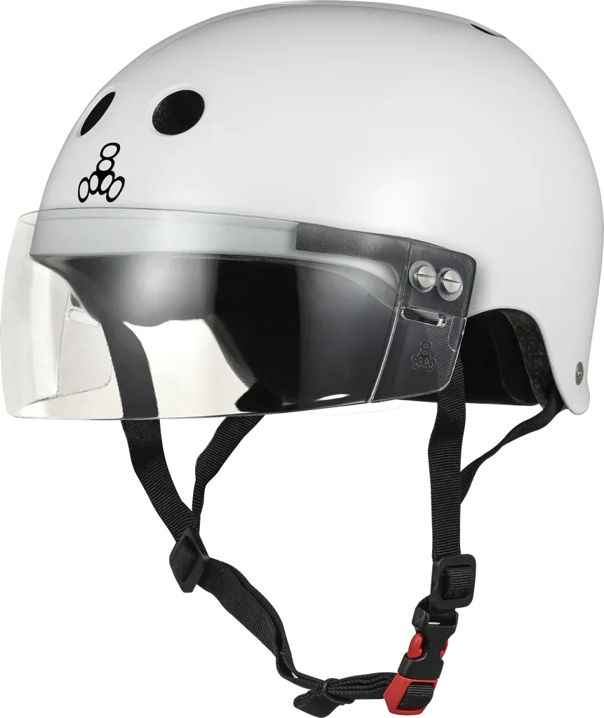 Triple 8 Certified Sweatsaver With Visor - Black or White -
