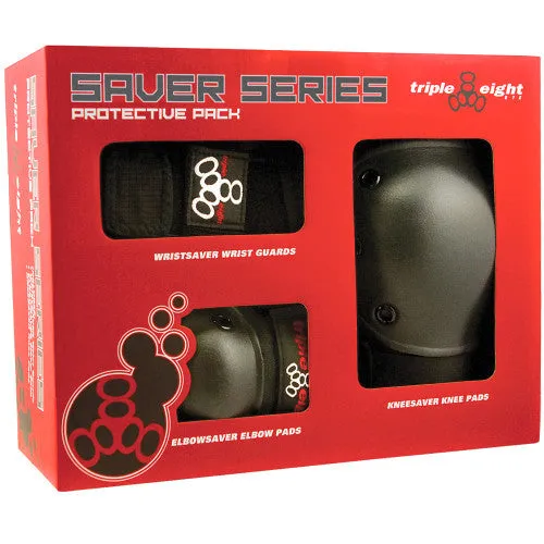 Triple 8 SAVER SERIES 3-PACK - Black -