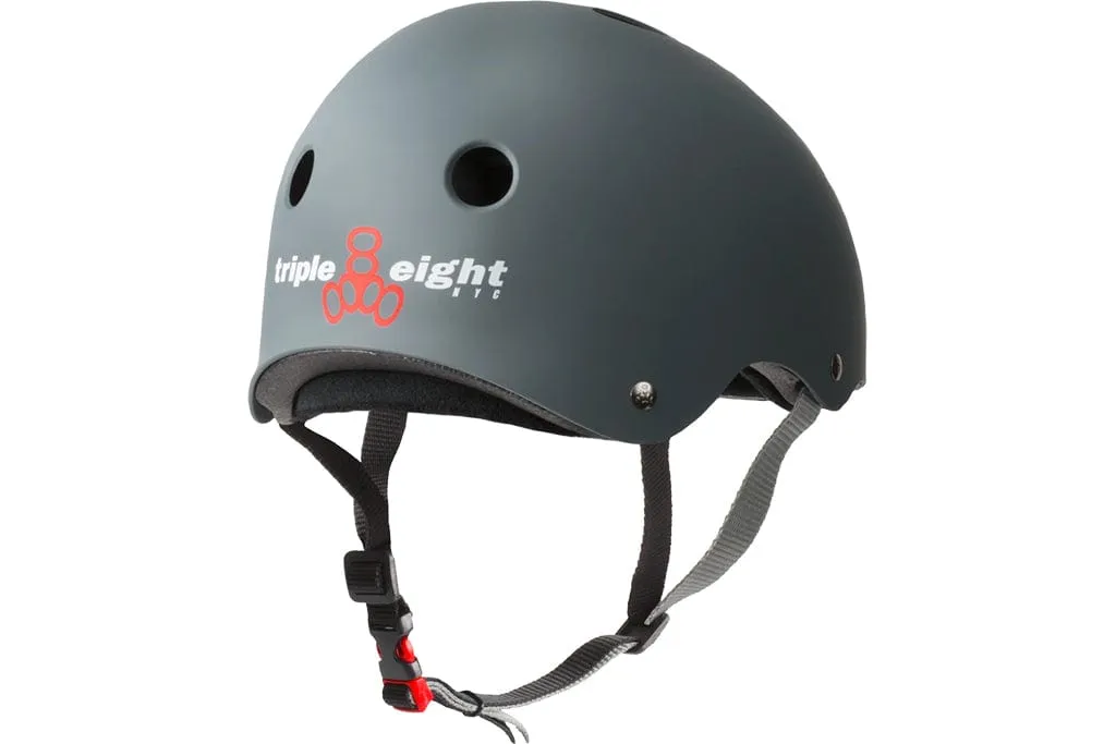 Triple Eight Certified Sweatsaver Helmet Carbon Rubber