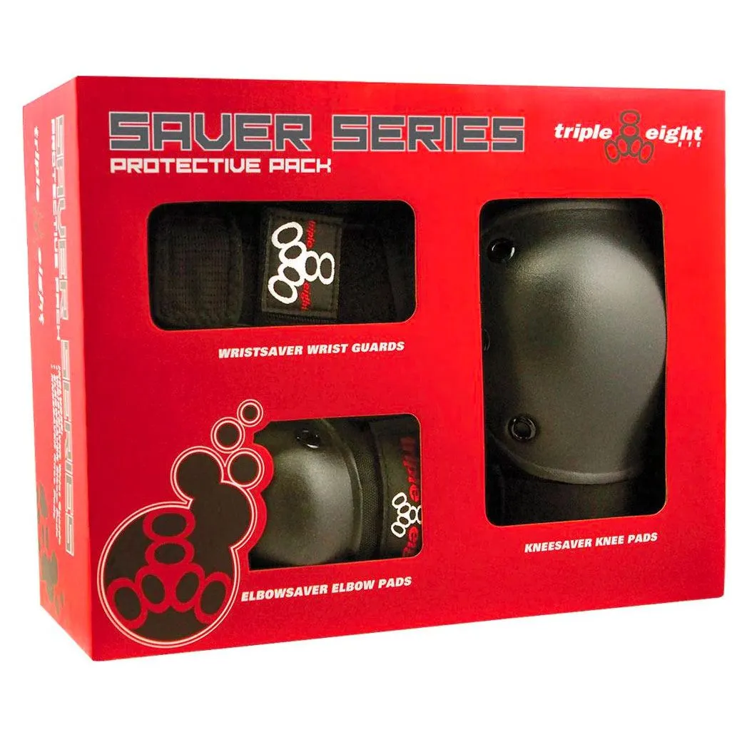 Triple Eight Saver Series Tripple Pad Set - Black