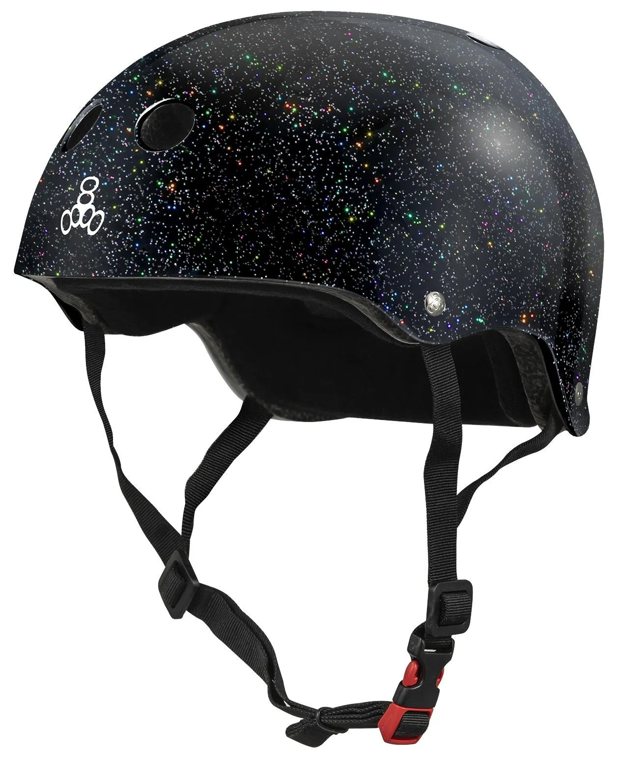 Triple Eight Sweatsaver Cert Helmet Glitter Black