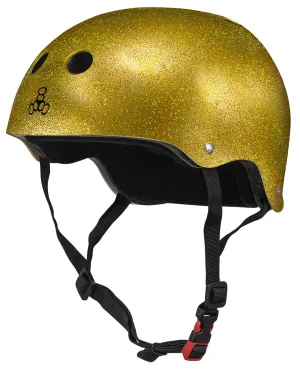 Triple Eight Sweatsaver Cert Helmet Glitter Gold