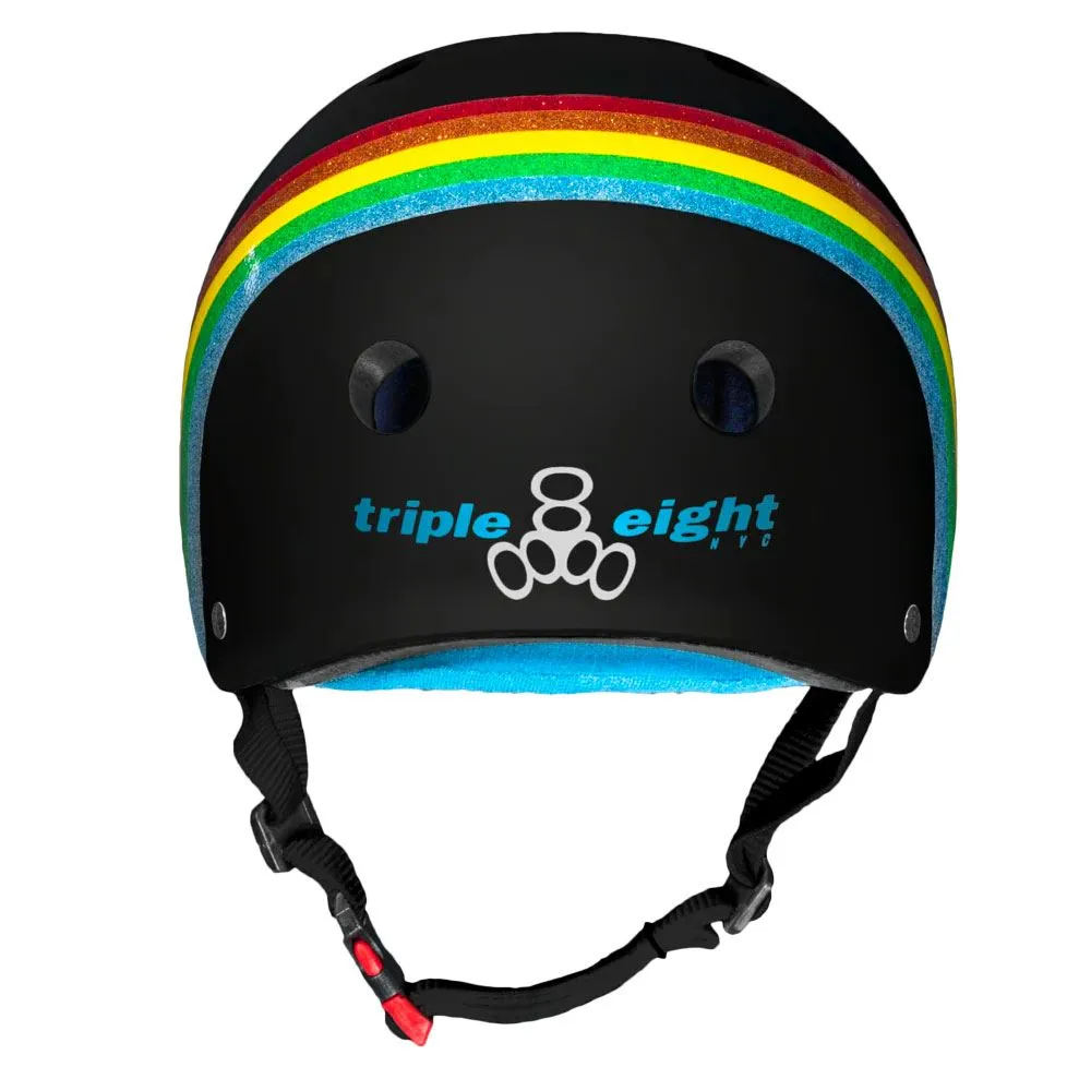 Triple Eight Sweatsaver Certified Helmet Rainbow Sparkle Black