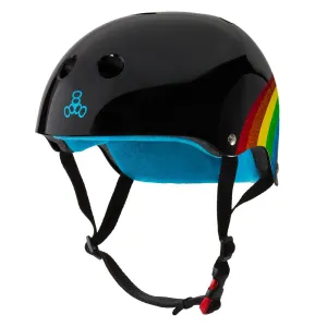 Triple Eight Sweatsaver Certified Helmet Rainbow Sparkle Black