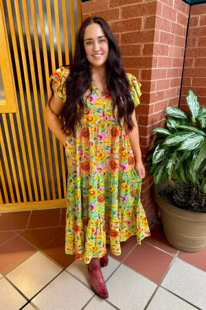 Triple Print Maxi Dress - Uncle Frank