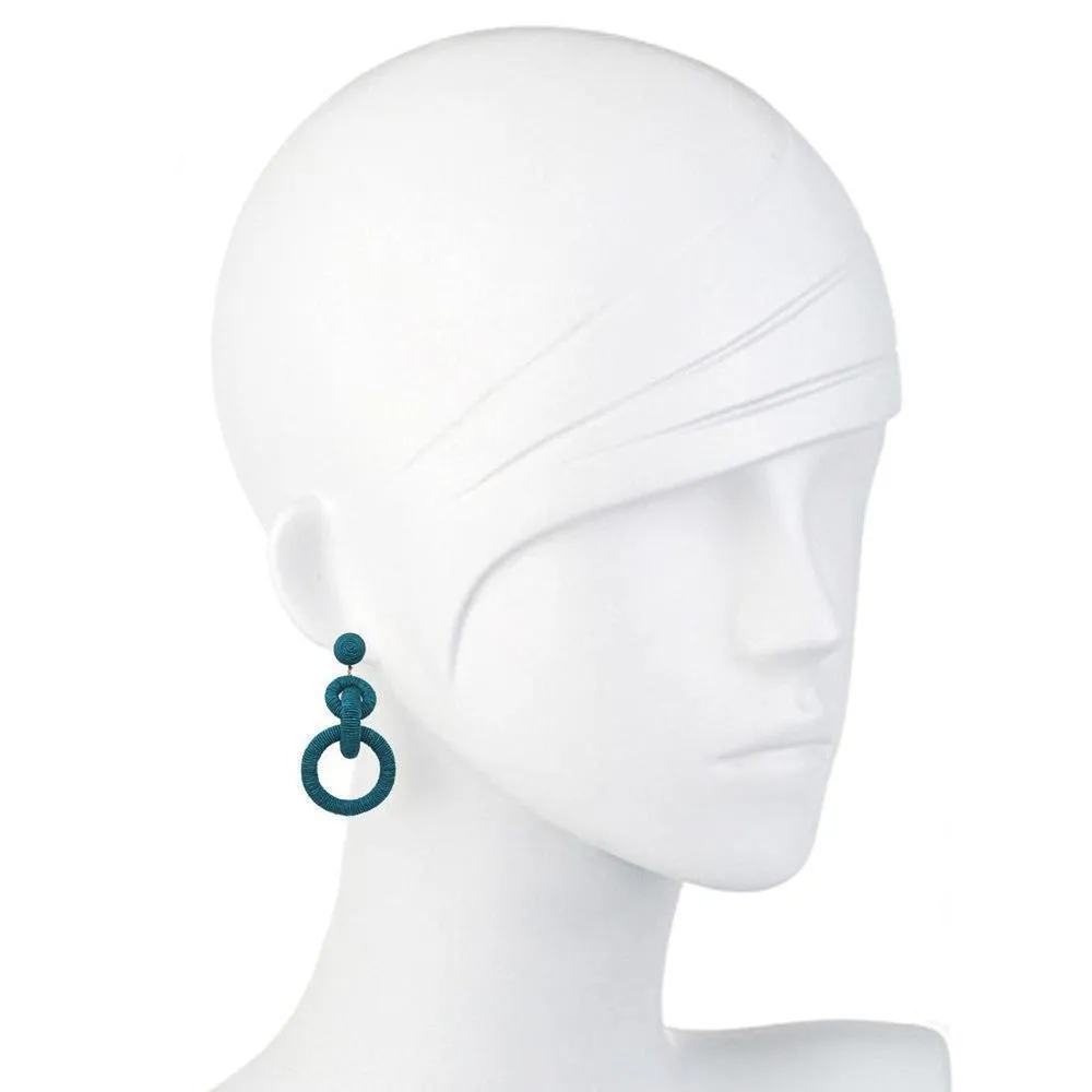 Triple Tiered Silk Hoop Earrings