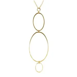 Triple Vertical Ellipse Necklace