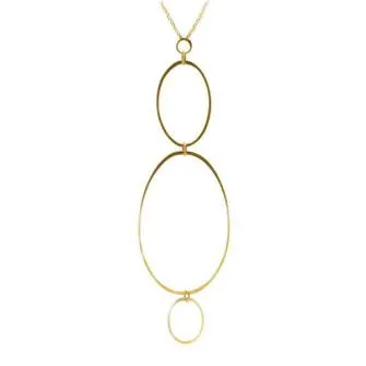 Triple Vertical Ellipse Necklace