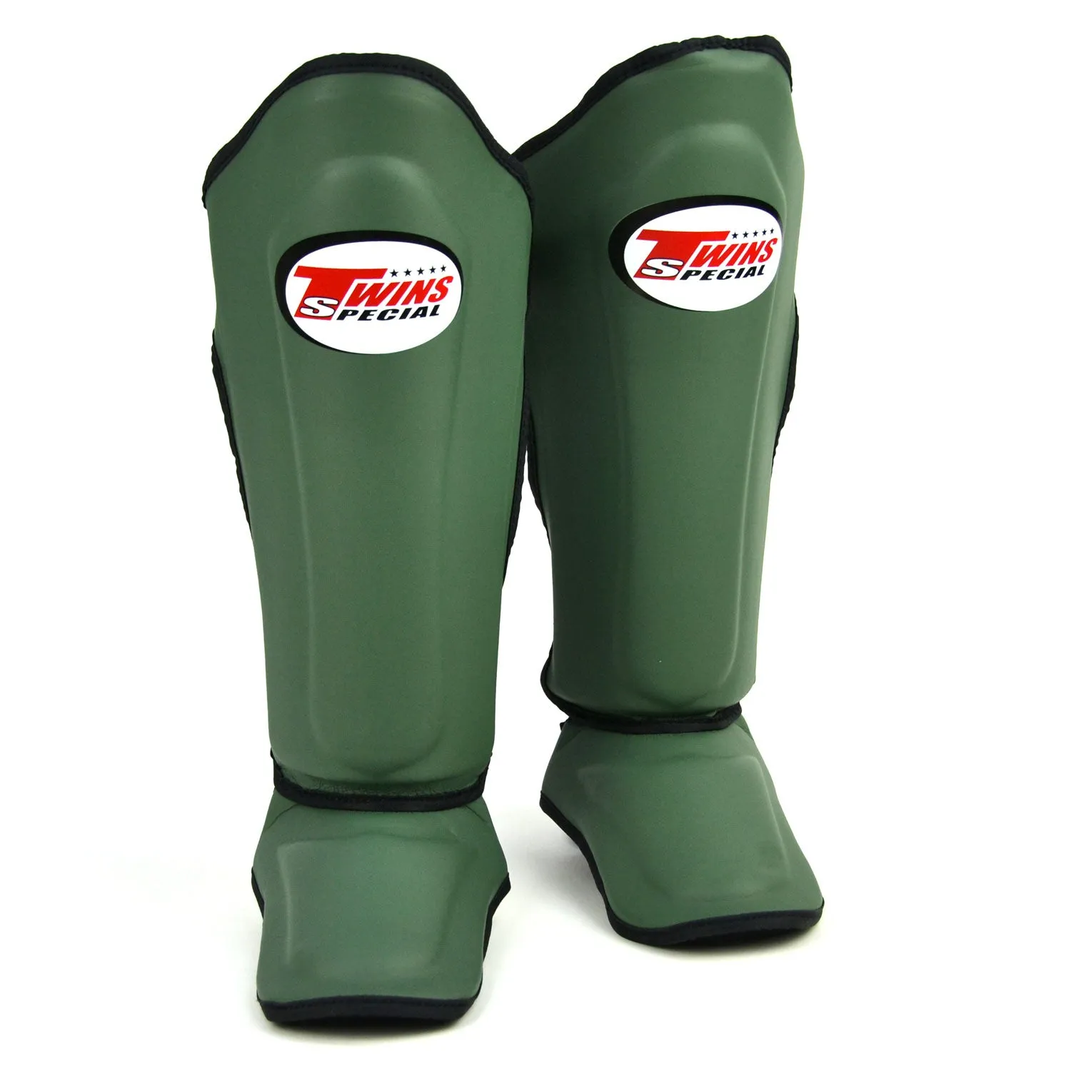 TWINS DOUBLE PADDED SHIN PADS-OLIVE