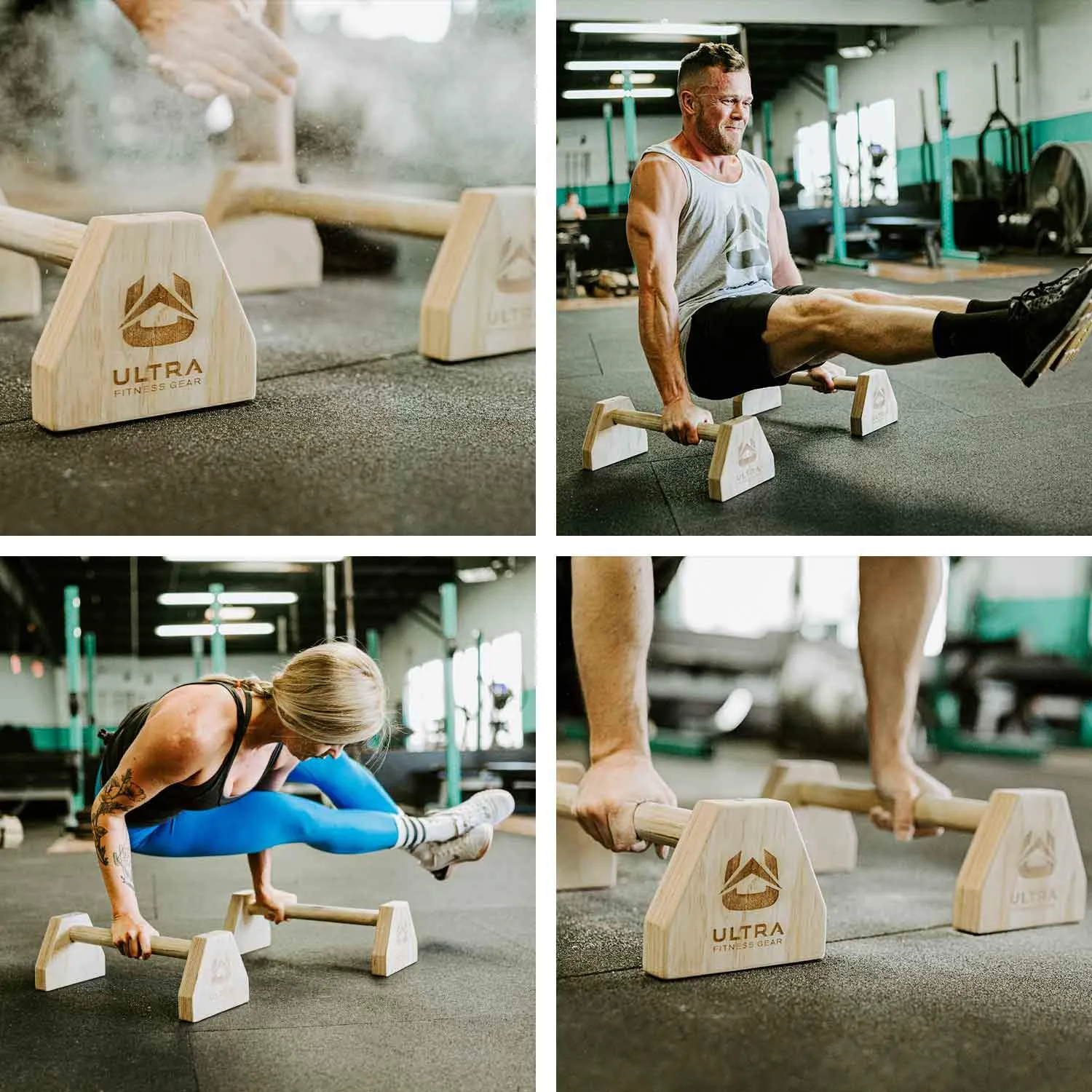 Ultra Fitness Gear 18 Inch Parallettes, Good for L Sits, Jump Throughs, Handstand Pushups & Calisthenics