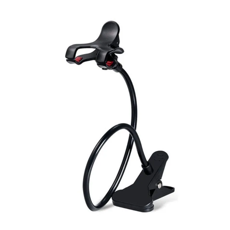 Universal Flexible Holder Arm Lazy Mobile Phone Gooseneck Stand Holder Stents Flexible Bed Desk black