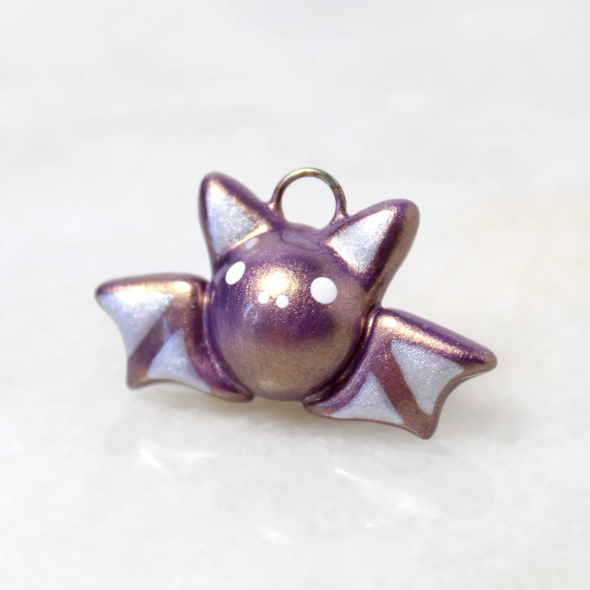 Violet Gold Bat Charm