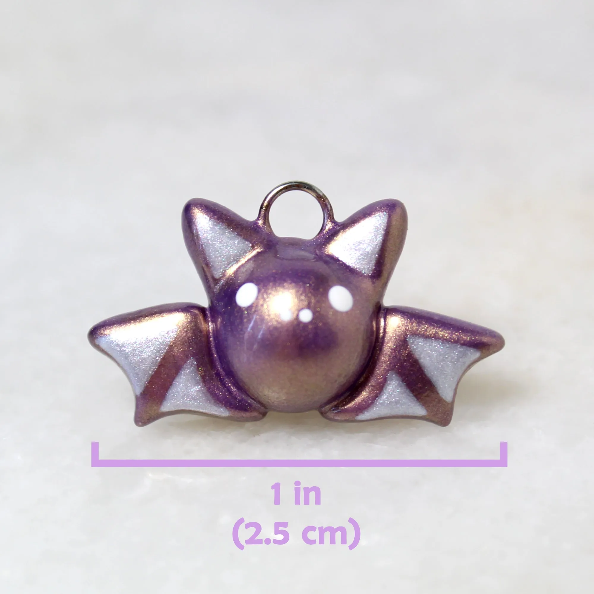 Violet Gold Bat Charm