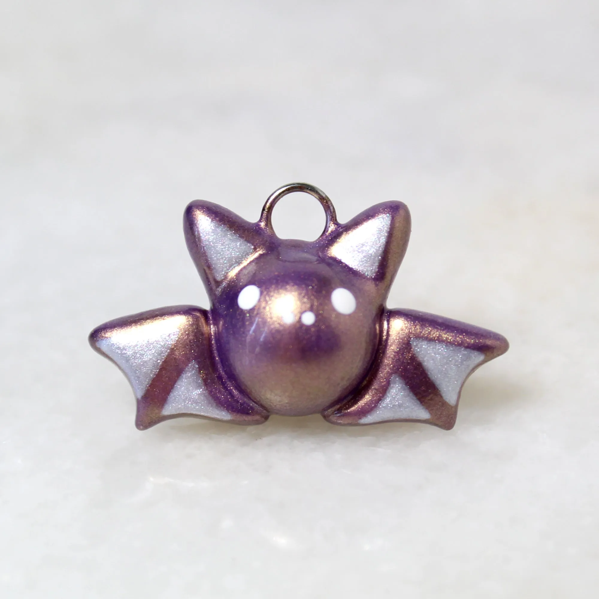Violet Gold Bat Charm