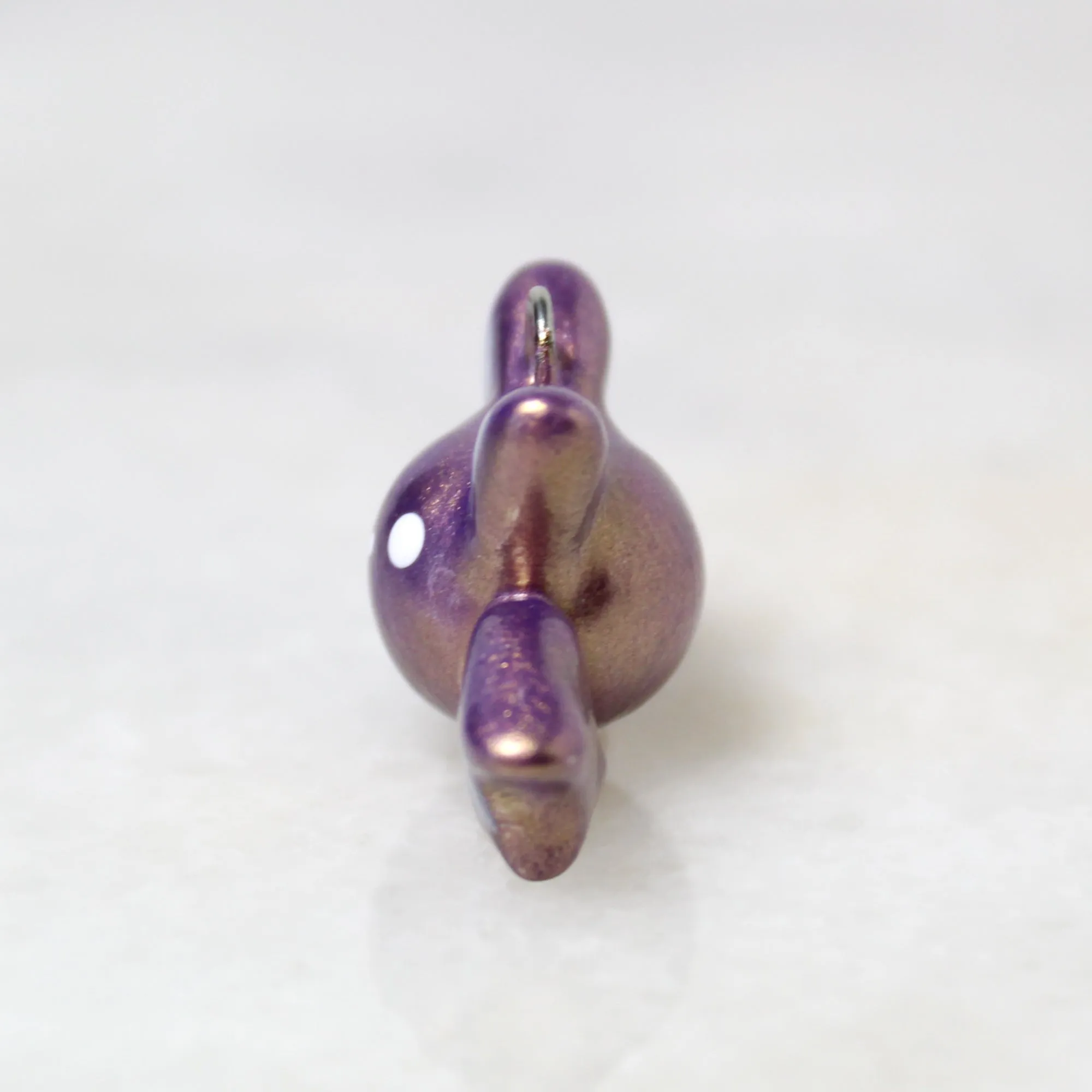 Violet Gold Bat Charm