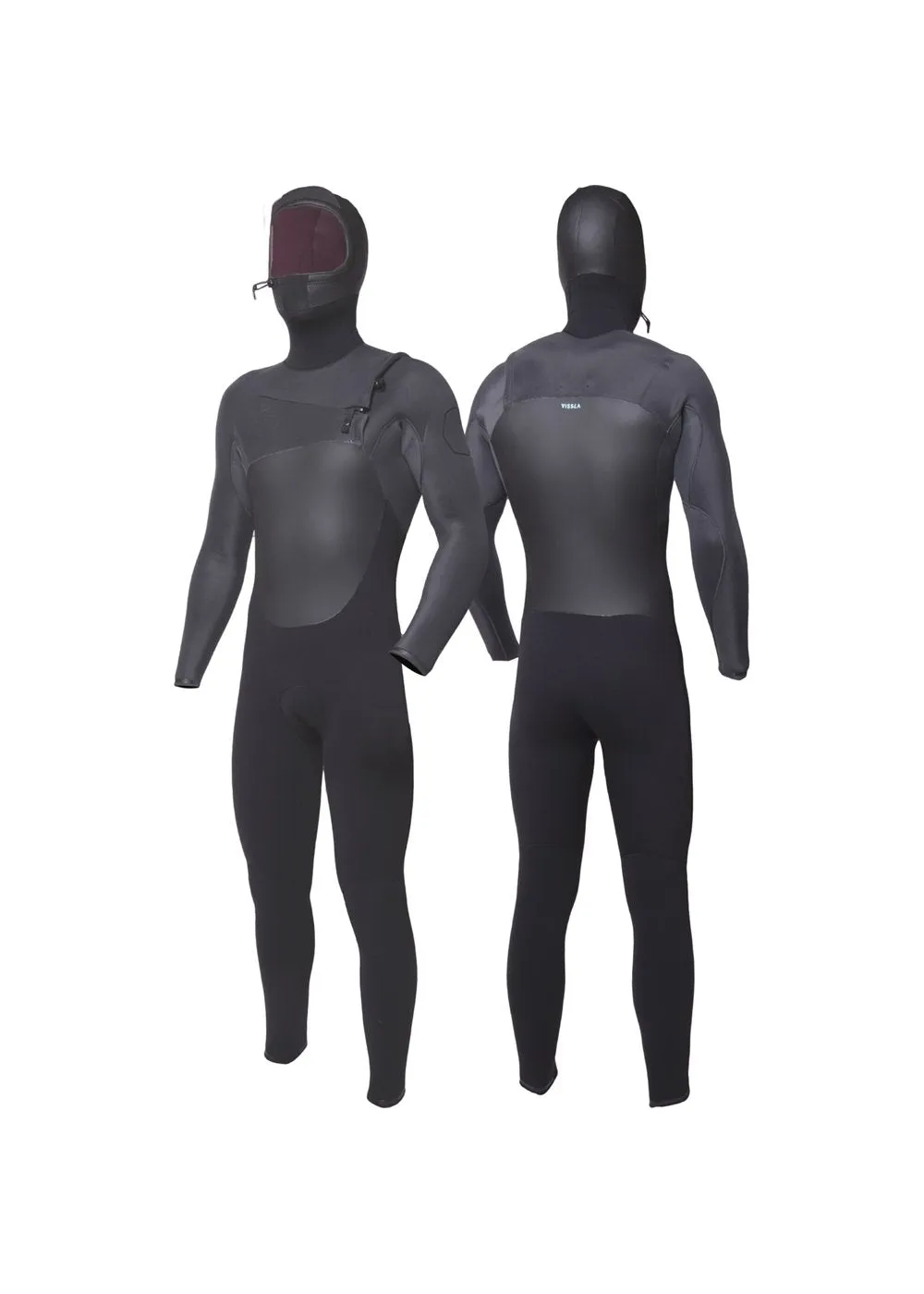 Vissla - High Seas II 5-4 Full Hooded Chest Zip - Charcoal