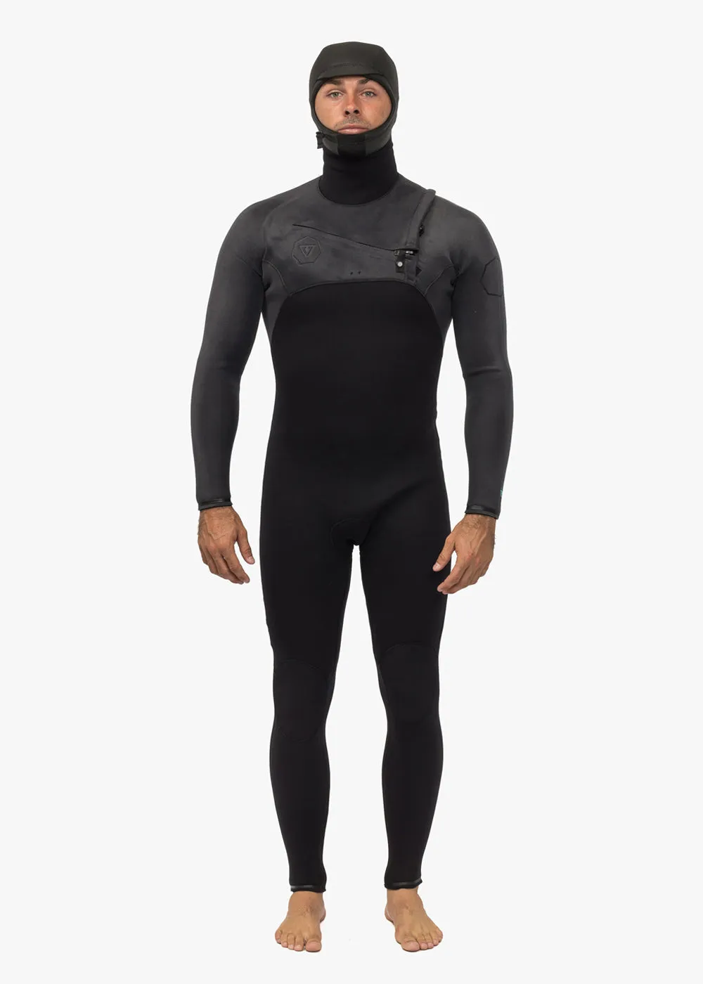 Vissla - High Seas II 5-4 Full Hooded Chest Zip - Charcoal