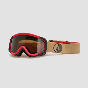 Volcom Attunga Youth Snow Goggles Orange Shock/Sand/Light Bronze   Bonus Lens Yellow - Kids