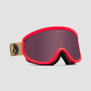 Volcom Footprints Snow Goggles Orange Shock/Sand/Light Bronze   Bonus Lens Yellow