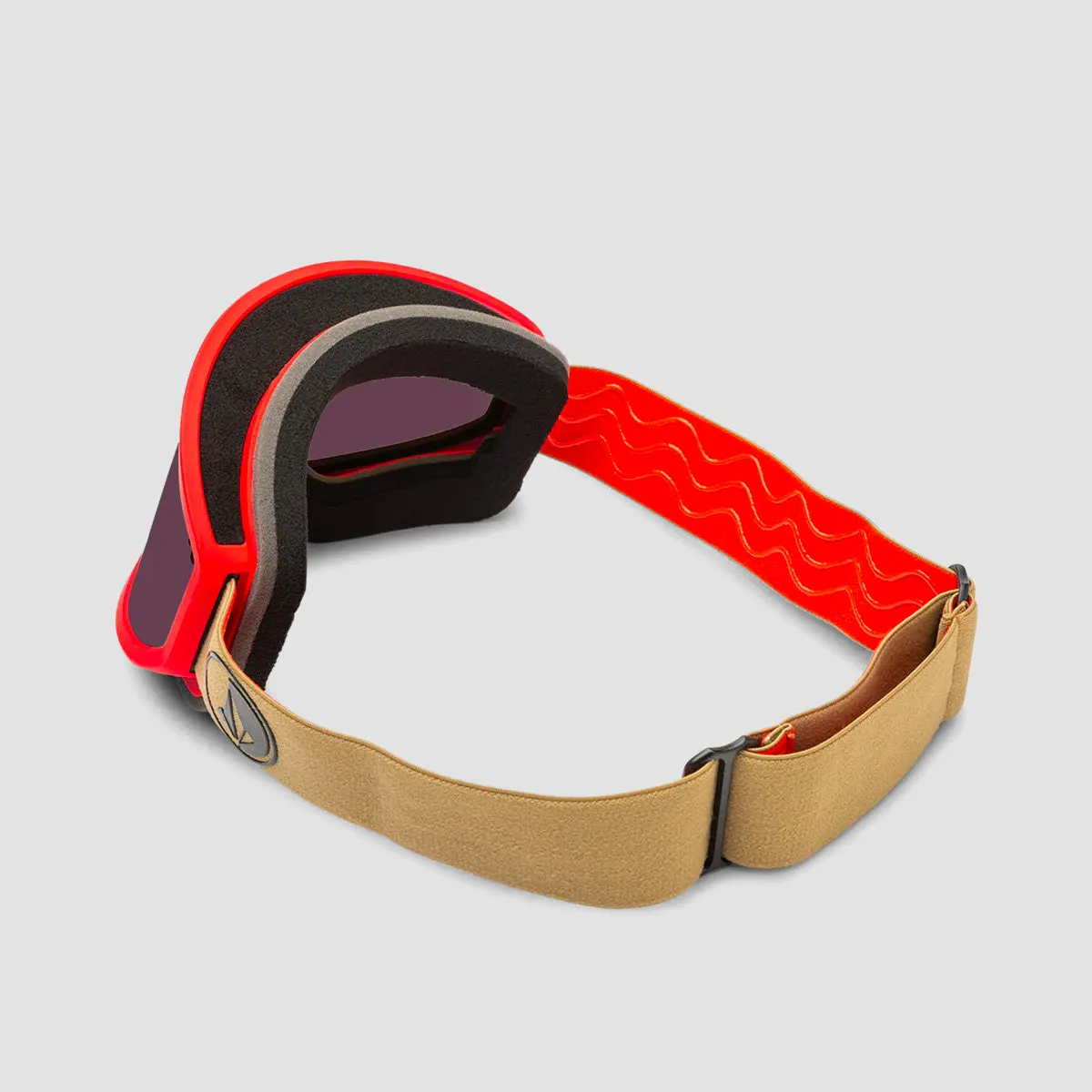 Volcom Footprints Snow Goggles Orange Shock/Sand/Light Bronze   Bonus Lens Yellow