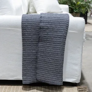 Waffle Charcoal Throw