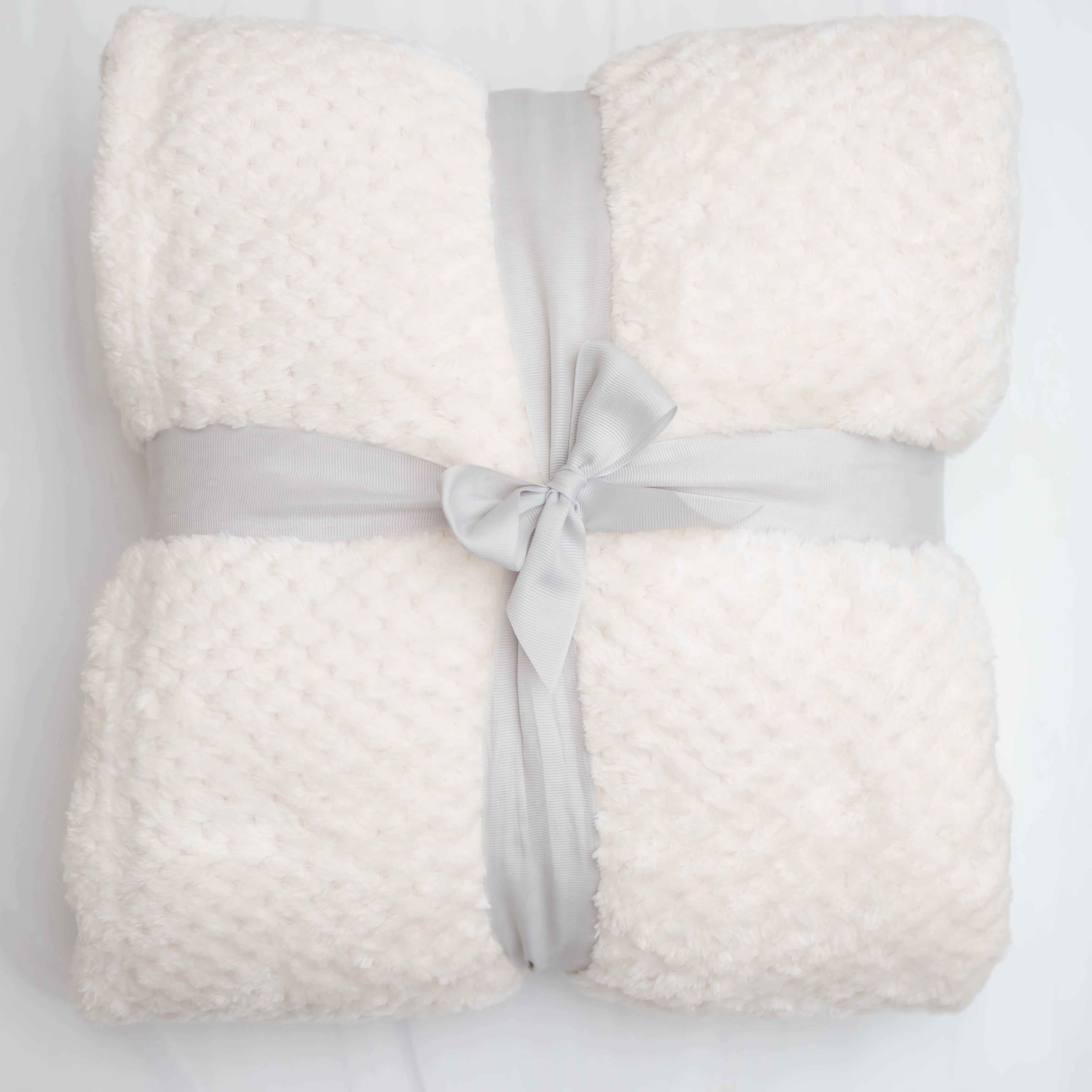 Waffle Weave Fleece Throw Blanket