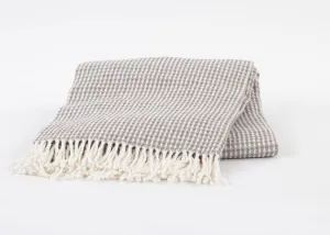 Waffle Weave Throw Dark Gray