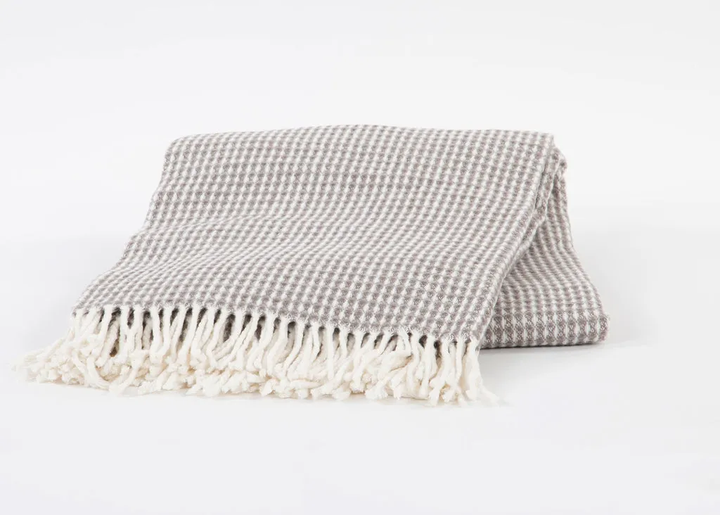 Waffle Weave Throw Dark Gray