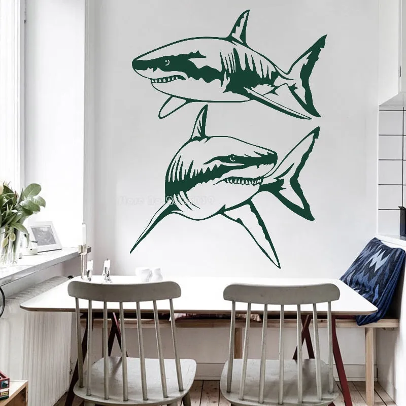 Wall sticker: Double Shark