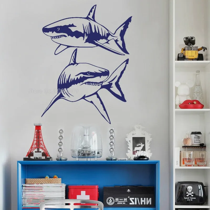 Wall sticker: Double Shark