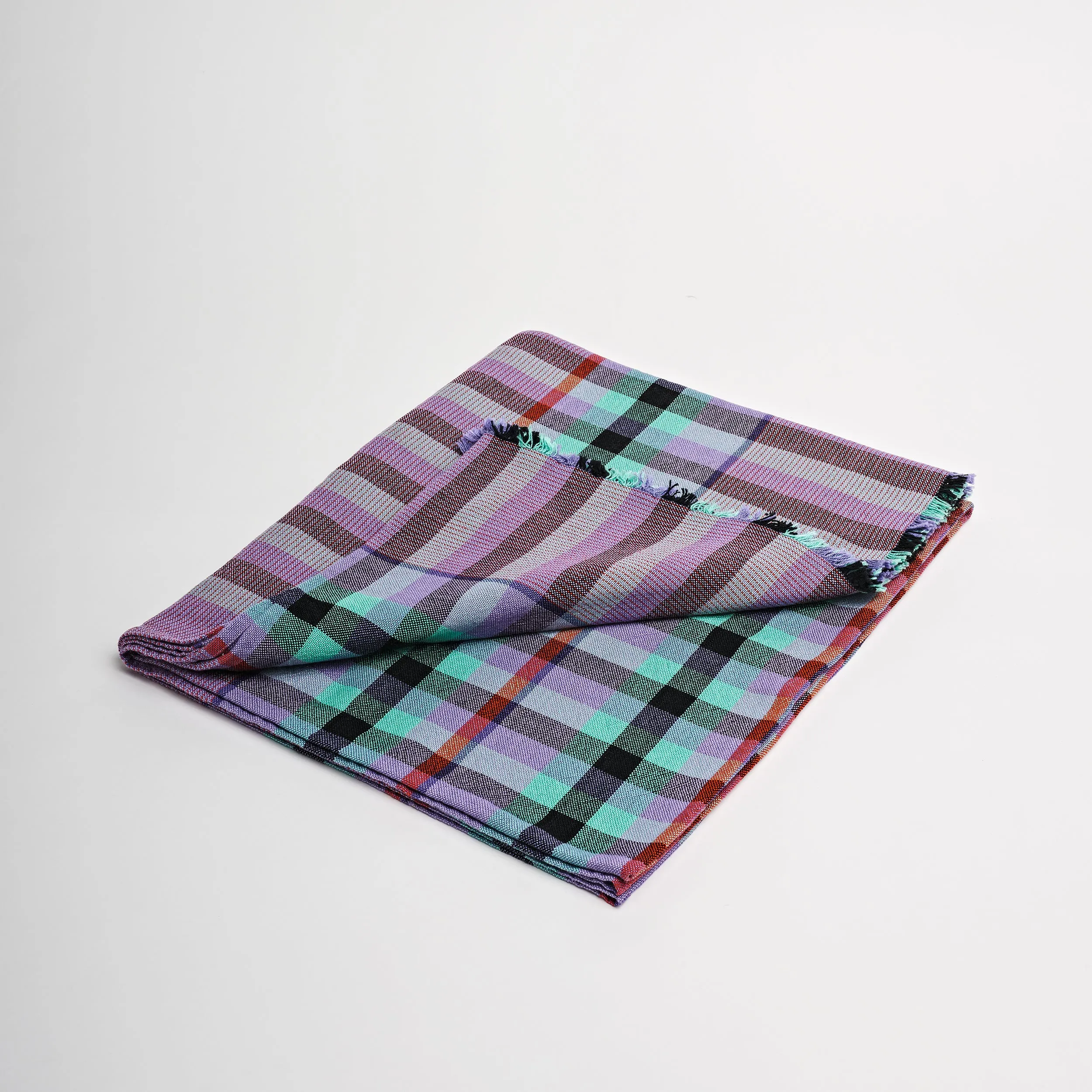 Wander Cotton Woven Blanket in Hyssop