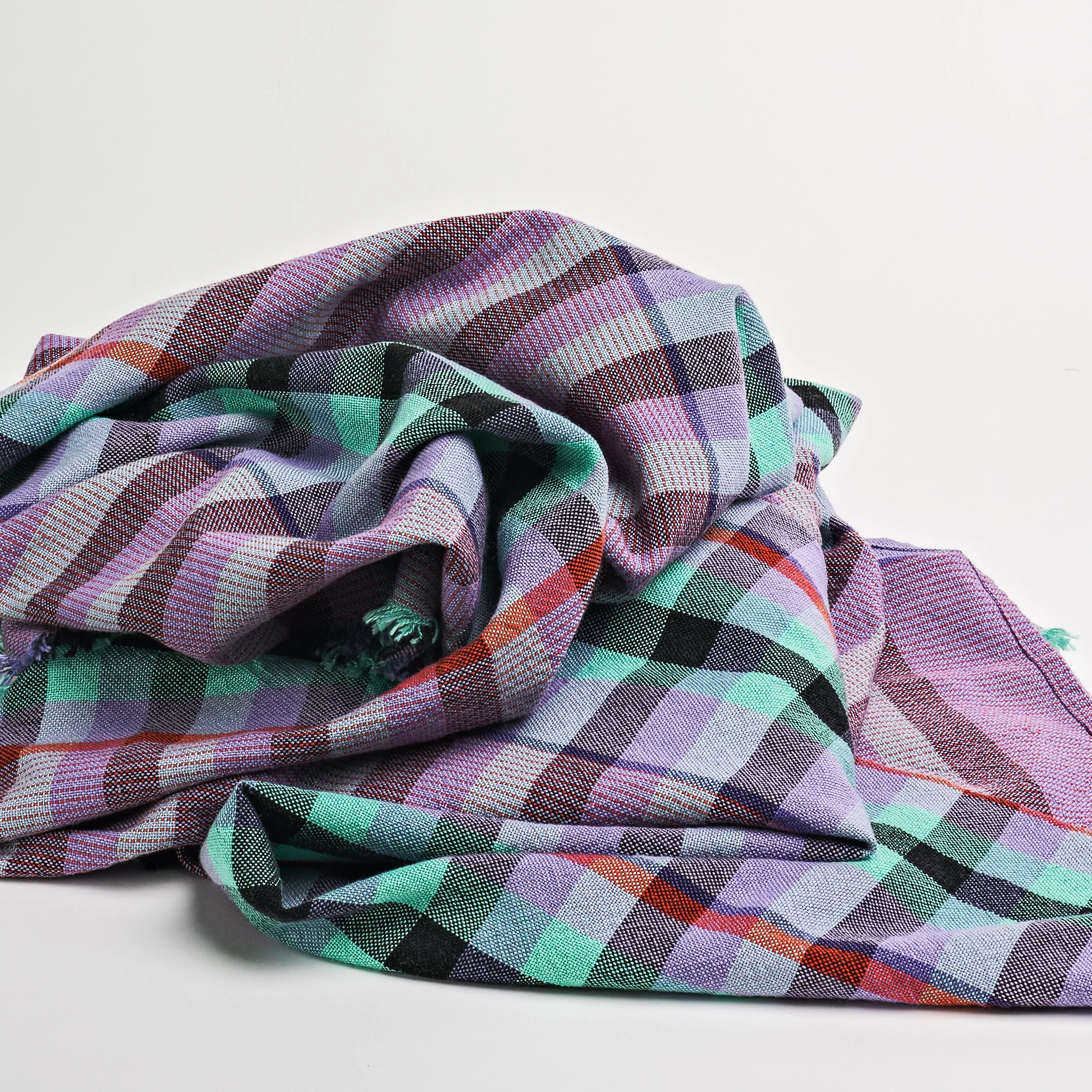 Wander Cotton Woven Blanket in Hyssop