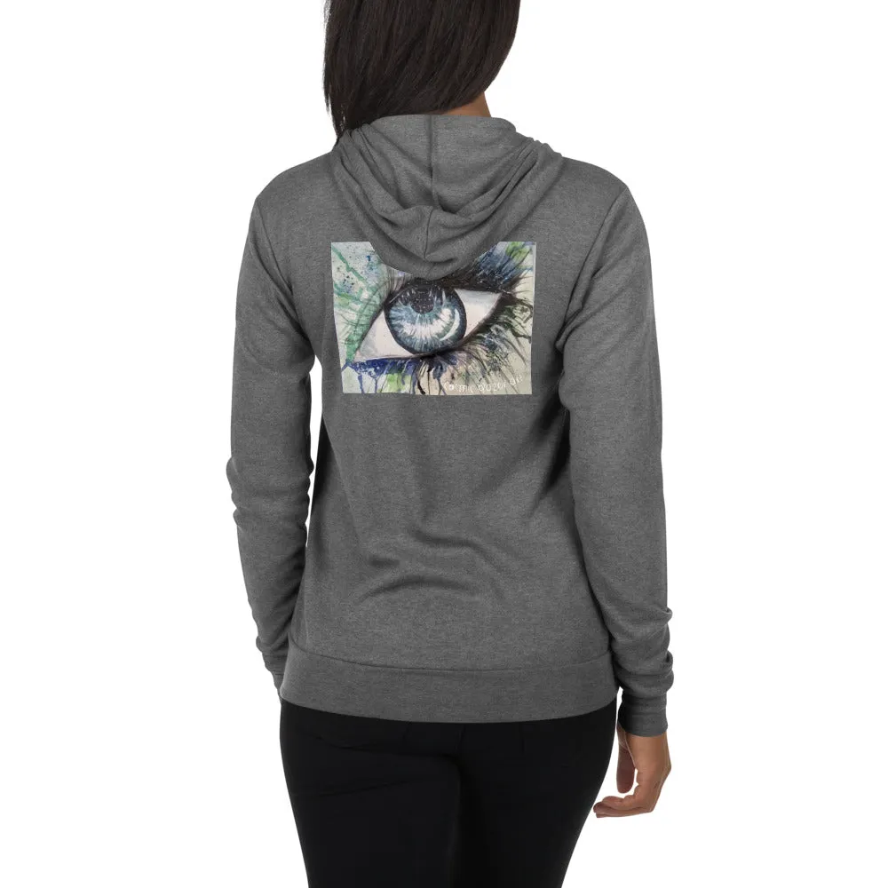 Watercolor Eye II Unisex zip hoodie